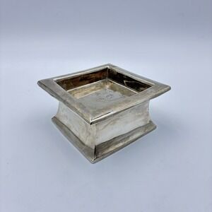 Vintage Chrome Heavy Candle Holder Made In India